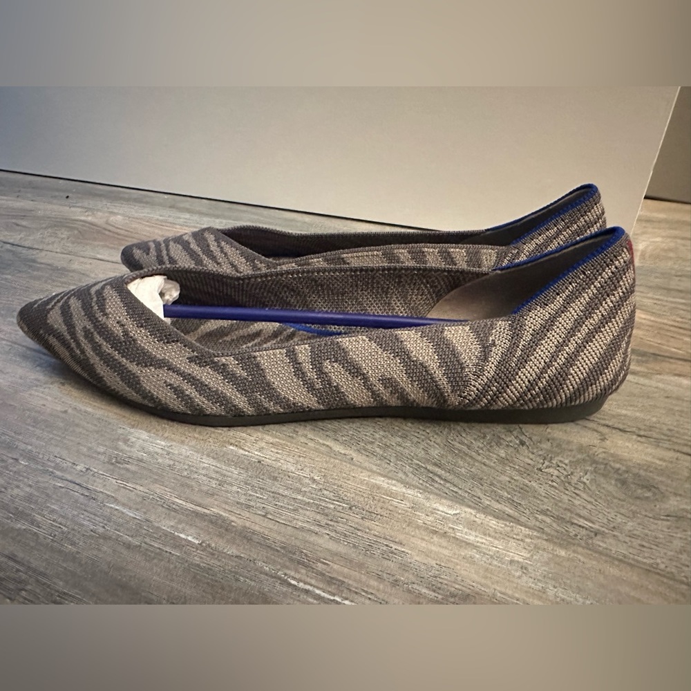 Rothy's Gray Zebra Pointed Flats Points Size 8.5 … - image 6